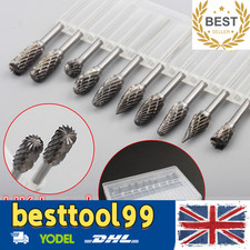 10 X Tungsten Carbide Rotary Burs Metal Steel 2.35mm Dental Lab Tooth Drill SALE