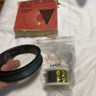 2 Spool of Molybdenum Mo wire 0.25 mm x 260 Meter + .26mm EDM