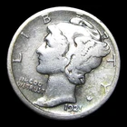 1921-D Mercury Dime Silver ---- Nice Details Rare Coin ---- #PP637