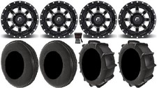 Fuel Maverick Black 14 Wheels 28 Dune Tires Polaris Sportsman
