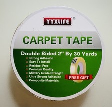 Rug Tape Double Sided Carpet Tape Heavy Duty, 2 Inch x 30 Yards, Carpet