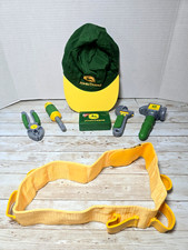 John Deere Kids Toy Lot Ertl Tool Box  Talking Tool Belt w/ Tools Hat VIDEO