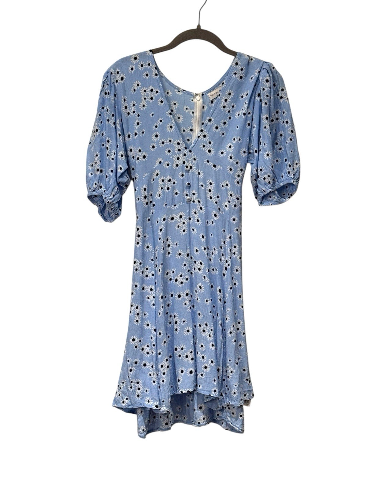 Faithfull The Brand Ilia Floral Print Puff Sleeve Mini Dress Feminine Size 8
