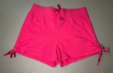 Vintage Limited Too Hot Pink Girls Large Shorts Y2K Side Ribbon Cotton Lounge