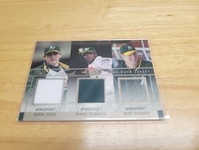 2003 Fleer Mystique Rare Finds Double Swatch #BZMT Zito Jsy  Tejada Jsy   Mulder