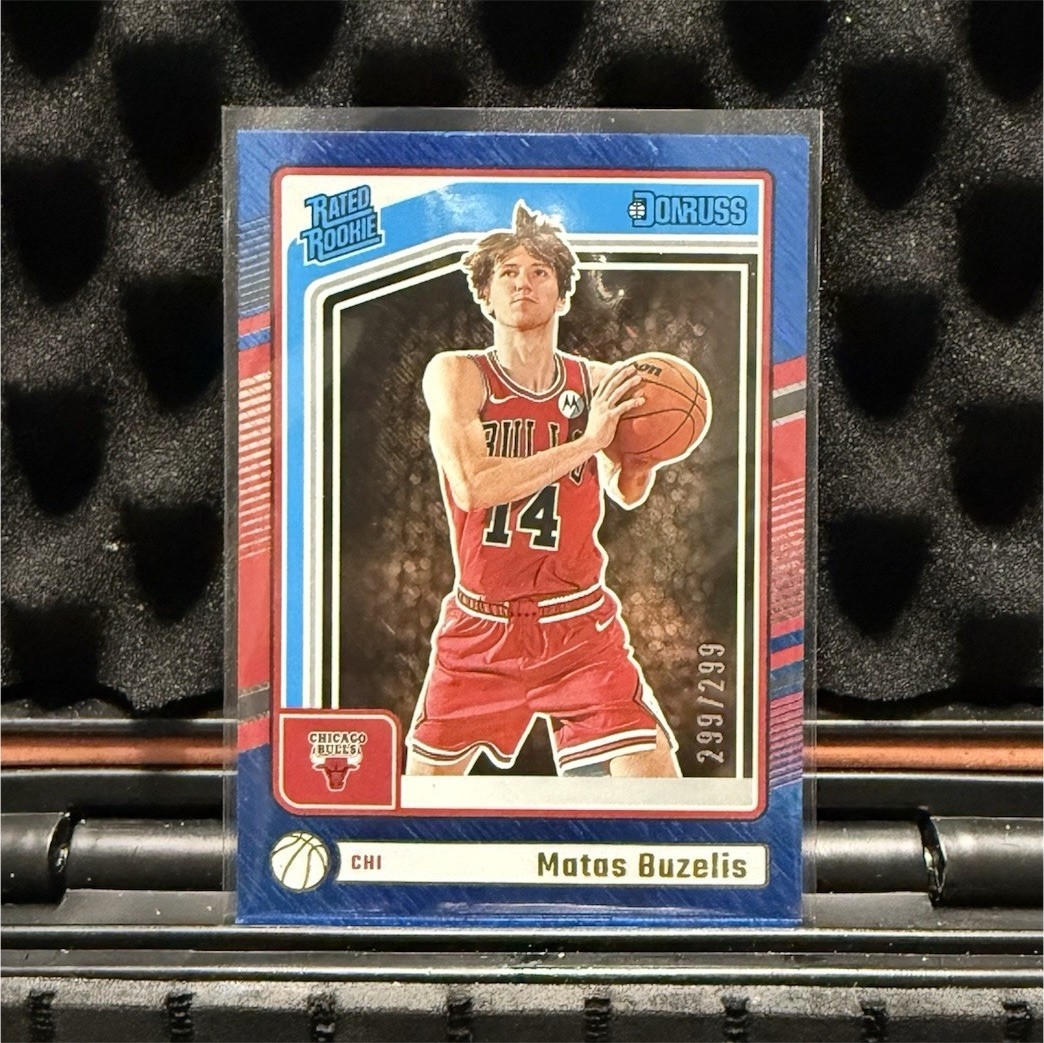 Panini 2024-25 Donruss Rated Rookie Storm Parallel /299 #240 Matas Buzelis Bulls