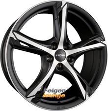 4x RONAL R62 Jetblack-Matt-Frontkopiert 8,5x20 ET40 5x112