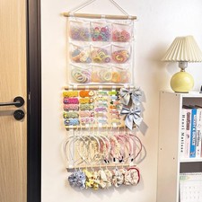 LEHSGY Headband Holder Hair Bows Organizer for Girls, Large Capacity White