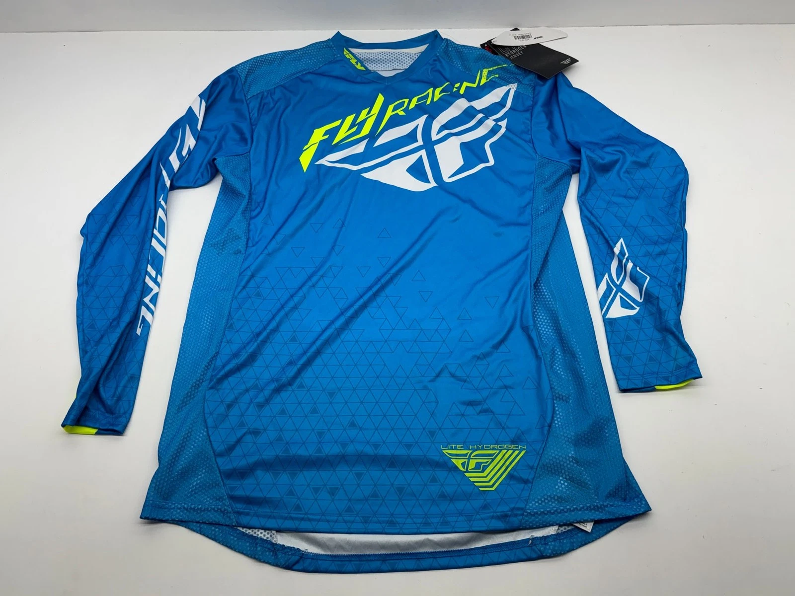 Fly Racing Men's Jersey Large White Blue L Riding Shirt Apparel Gear Motocross