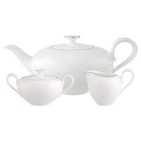 Villeroy & Boch Anmut Platinum No1 TeezubehöR Set - Kanne, KäNnchen & Zuckerdose