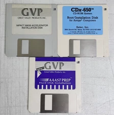Commodore Amiga Hardware Utilities Lot GVP Impact 68030 Accelerator CDx-650 Boot