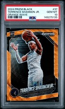 2024-25 Prizm Black PSA 10 Terrence Shannon Jr /60 Orange Wave Rookie RC
