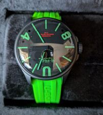 U-BOAT Darkmoon 44mm Black Dial Green Rubber Strap Quartz 50m Ref 9534/A