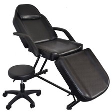 Adjustable Spa Facial Tattoo Massage Table Chair Beauty Equipment Salon Black