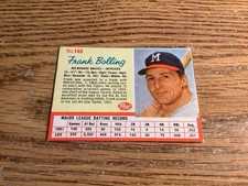 1962 Post Cereal Frank Bolling # 146.