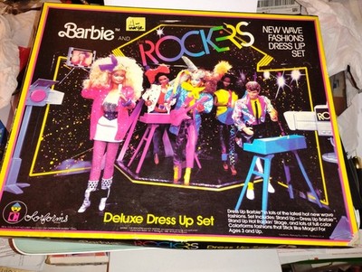 Barbie And The Rockers Colorforms Deluxe Dress Up Set, VTG 1986 Used Complete 