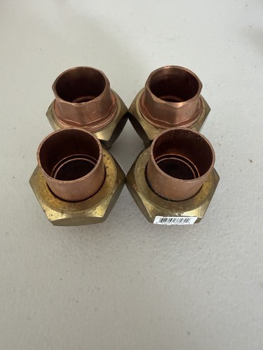 Elkhart Products 102 1" 1-Inch Copper by Copper Unions LOT OF 4
