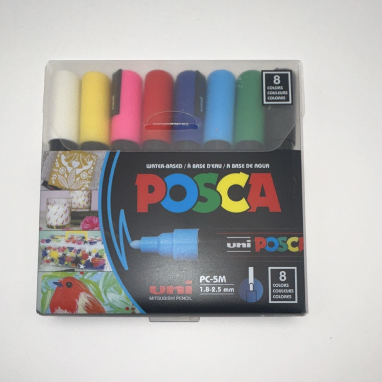 Set, 8 Colors, Multicolor, Solid Finish