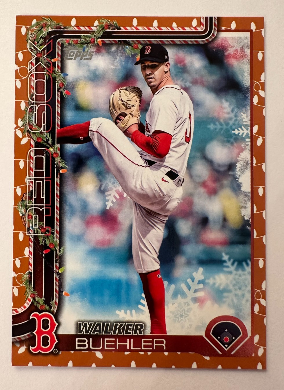 2025 Topps Holiday WALKER BUEHLER Orange Lights Parallel card # H197