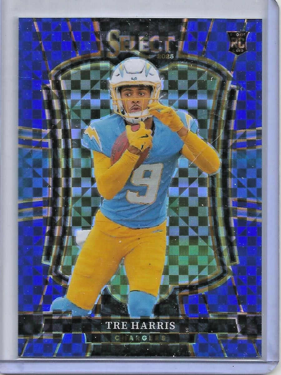 Tre Harris 2025 Panini Select Premier Level Blue Prizm Rookie #081/175