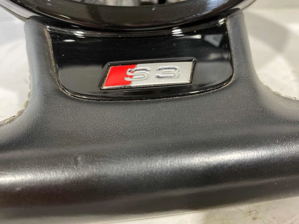 2015 2016 8V Audi S3 Flat Bottom Steering Wheel & Airbag Titanium Stitching (L) Foto 3 de 4