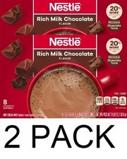 Nestle Rich Milk Chocolate Hot Cocoa Mix 8 0.85 oz Packets in Box - 2 PACK