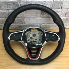 Genuine VW Golf MK8 GTI Black Leather Steering Wheel. DSG type. Polo AW etc. 2A