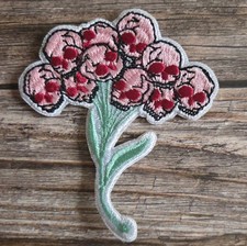 Pink Skull Bouquet Gothic Y2k Streetwear Grunge Skater Iron on Patch