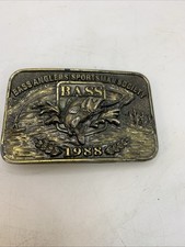Vintage 1988 Bass Anglers Sportsman Society Belt Buckle Excellent Shape Rare