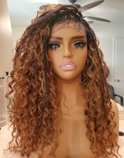 Bohemian Box Braid Synthetic Full Lace Wig with Baby Hair - 18"
