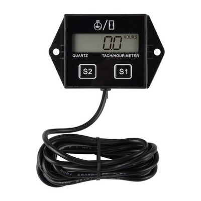 Jayron JR-HM011N LCD Gasoline Inductive Tachometer Resettable Tach/Hour... 