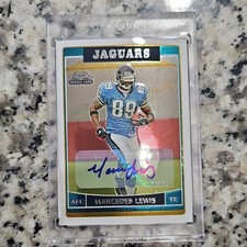 Topps 2006 Chrome Marcedes Lewis Rookie Auto #237 Jaguars Football Card. rookie card picture