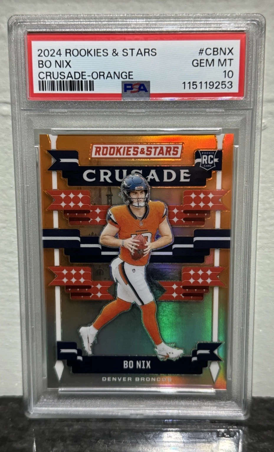 Bo Nix Panini Rookies & Stars Crusade #CBNX Orange