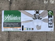 Hunter Channing 54 in. Hunter Express Brushed Nickel Ceiling Fan with Light Kit