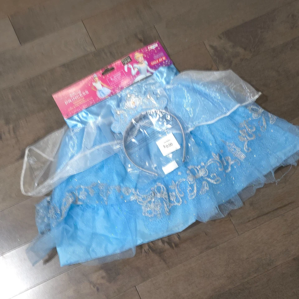 Disney Princesa Cenicienta Kit de Accesorios Tutú Falda Tiara Halloween Disfraz Set Foto 4 de 4