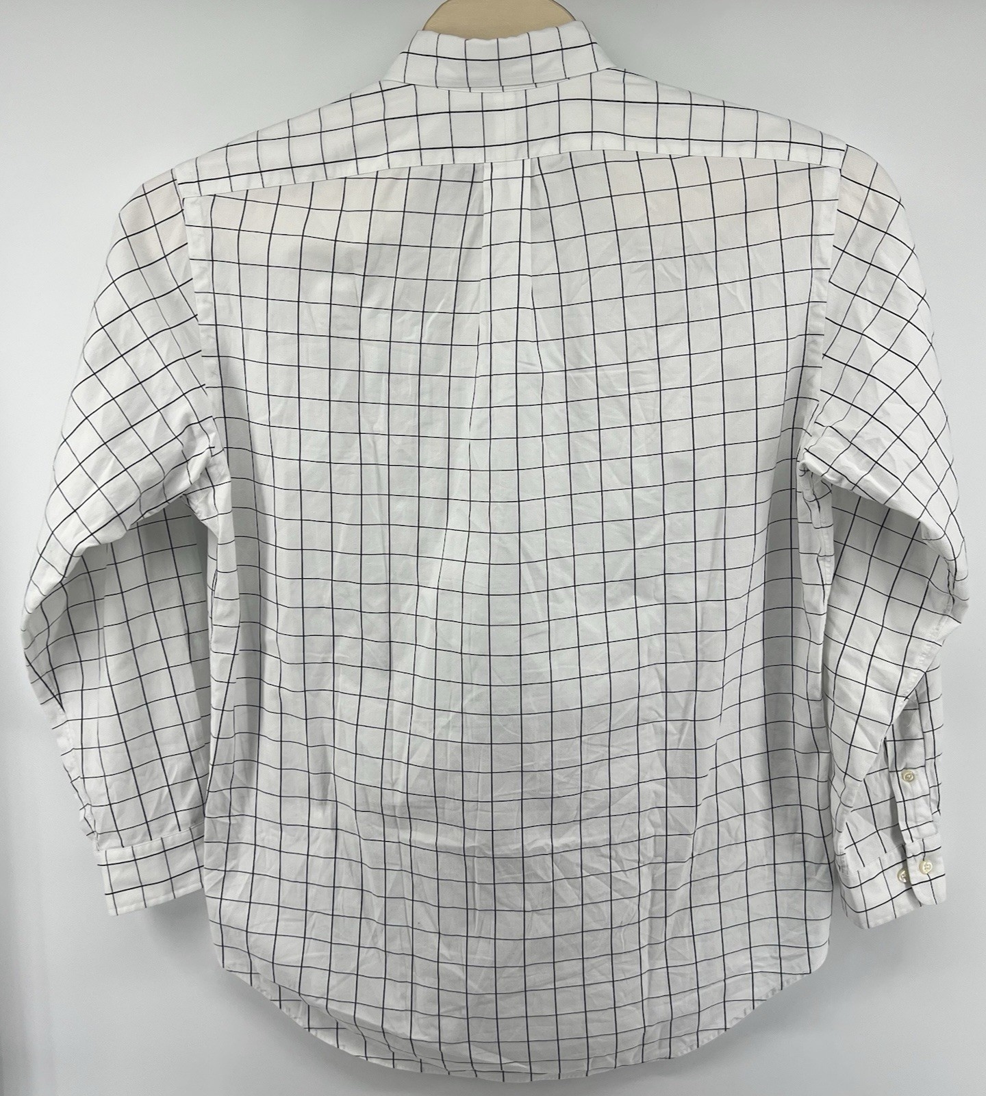 Ralph Lauren Yarmouth Button Down Shirt 16 34/35 Black White Check *See Meas* thumbnail 4