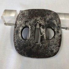 Japanese Tsuba Sword Guard Antique Katana Kunihiro Ornament Interior Japan