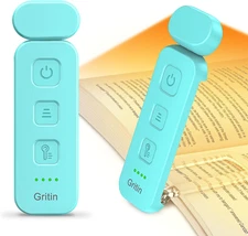 Rechargeable Reading Book Light Clip On Eye Caring 3 Color 5-Level Dimming