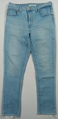 Levis 721 High Rise Skinny Blue Jeans Stretch Denim Women's Size 31 Light Wash