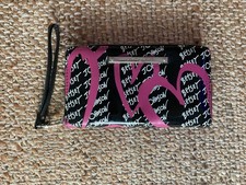 Betsey Johnson Black/pink Heart Clutch