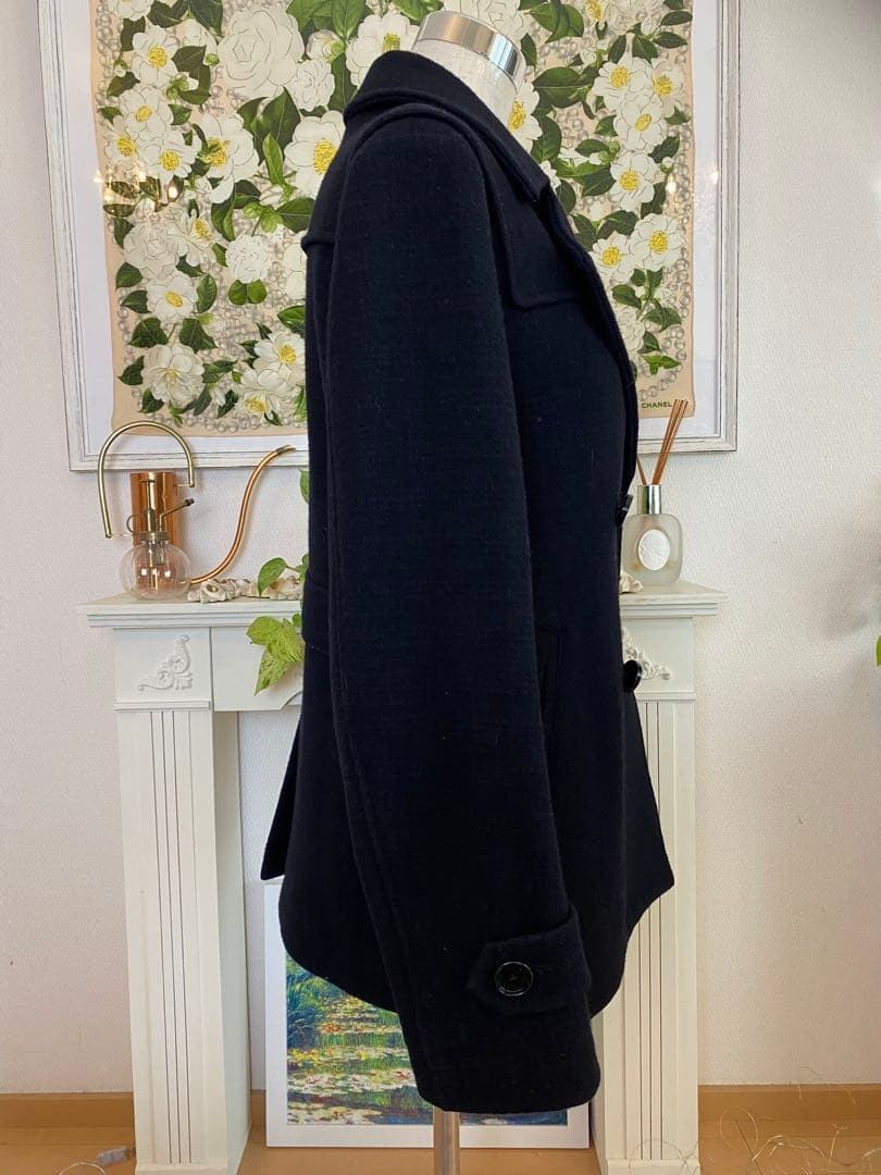 BURBERRY BLACK LABEL Peacoat Black Size LL From Japan thumbnail 13