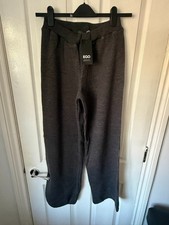 BNWT EGO High waist wide leg joggers in grey knit size S