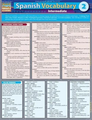 Barcharts Inc | SPANISH VOCABULARY 2 INTERMEDI | Englisch (2011) | BARCHARTS INC