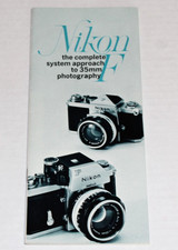 Vintage Nikon F Complete System Approach To 35mm Photography Camera Brochure