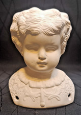 Vintage Bisque Ceramic Child Ready for Dollmaking Collar