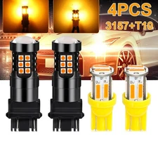 Amber LED Turn Signal Light + Side Marker Bulb For Chevy Silverado 1500 Tahoe 4X