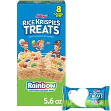 Rice Krispies Treats Marshmallow Bars, Rainbow, 5.6oz 8 Bars