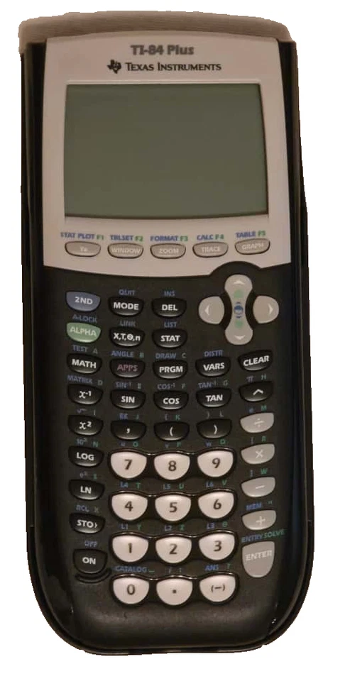 TI-84 Plus Graphing Calculator Texas Instruments Cover, Batteries & Data Cable - Image 4 of 4