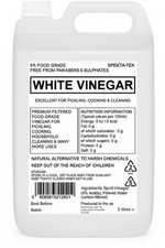 5L Carbon Filtered White Vinegar – Food Grade, Ultra Clear, Cooking & Cleaning
