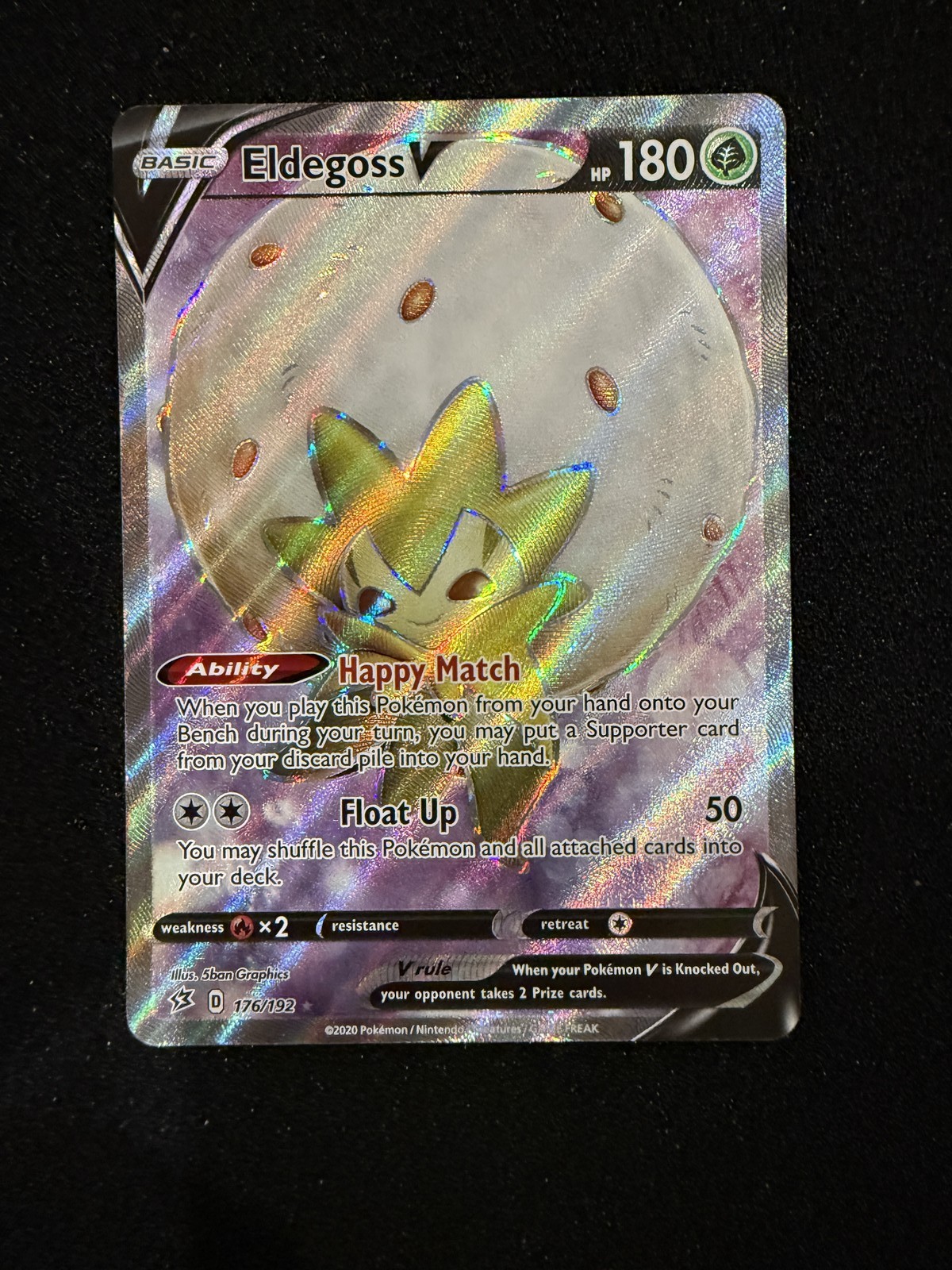 Eldegoss V (Full Art) Ultra Rare SWSH02: Rebel Clash 176/192 NM